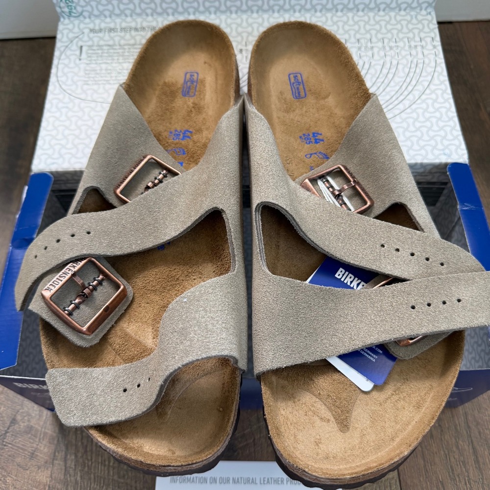 Birkenstock Arizona BS Soft Footbed Taupe Suede Mens Size 11 EU44 New in Box